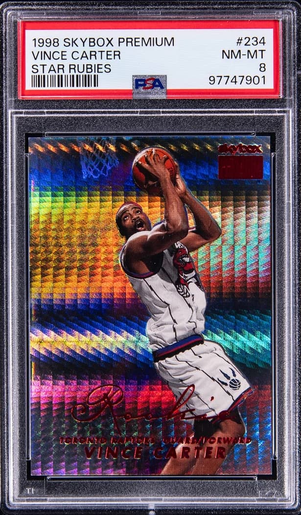 1998-99 SkyBox Premium Star Rubies Vince Carter #234 /25 card front