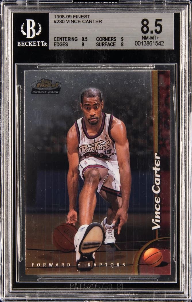 1998-99 Topps Finest Vince Carter #230 card front