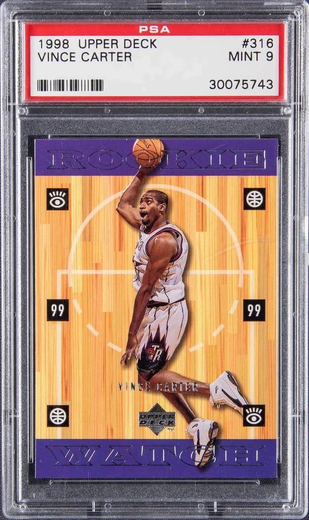 1998-99 Upper Deck Vince Carter #316 card front