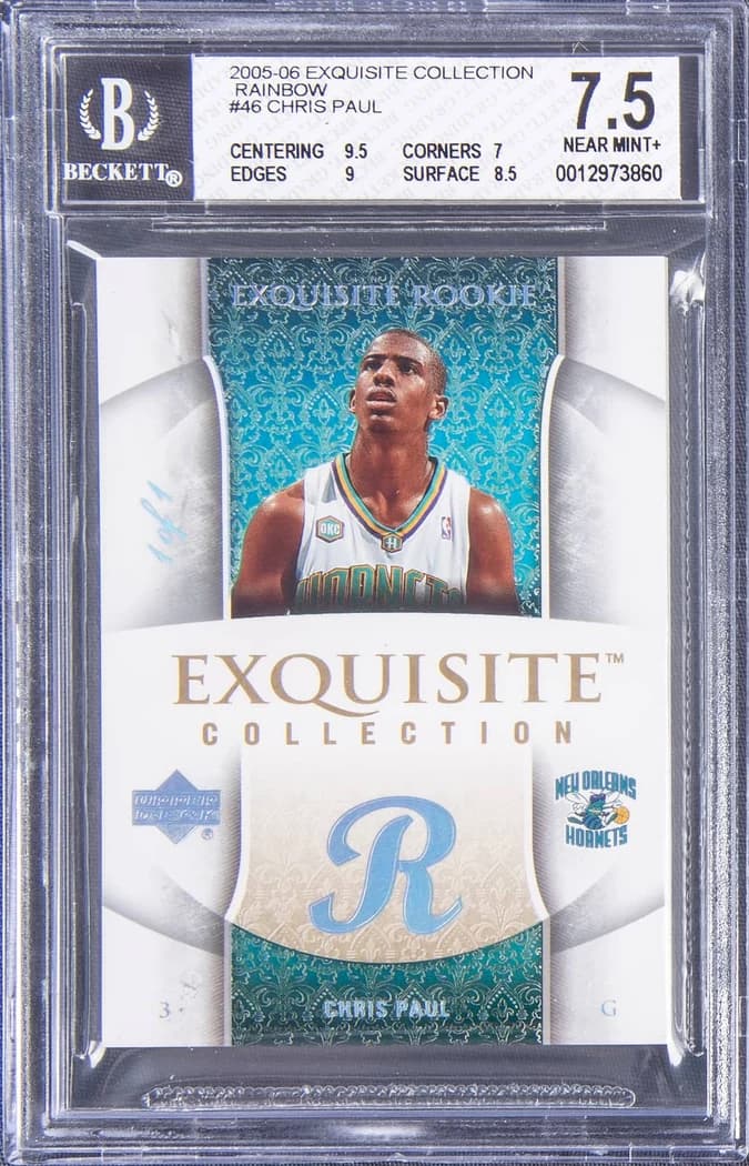 2005-06 Upper Deck Exquisite Collection Rainbow Chris Paul #46 1/1 card front