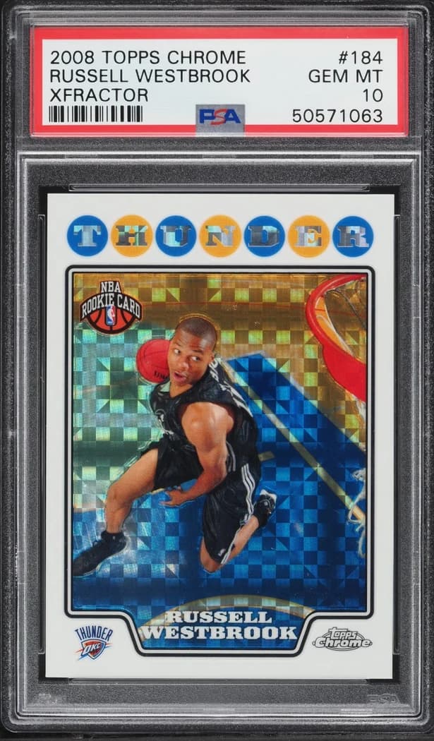 2008-09 Topps Chrome X-Fractor Russell Westbrook #184 /288 card front