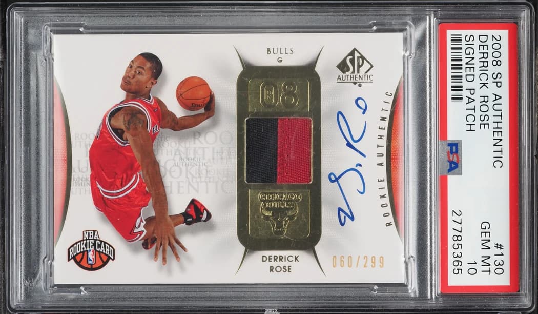 2008-09 Upper Deck SP Authentic Derrick Rose #130 /299 card front