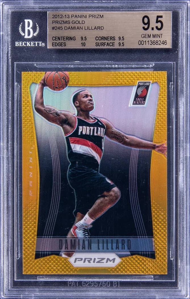 2012-13 Panini Prizm Gold Prizm Damian Lillard #245 /10 card front