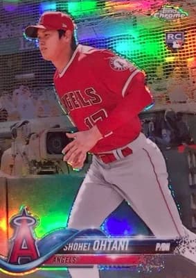 2018 Topps Chrome Shohei Ohtani #150 Base Image Variation; representative card photograph; finish, patch, autograph and individual-copy details may differ