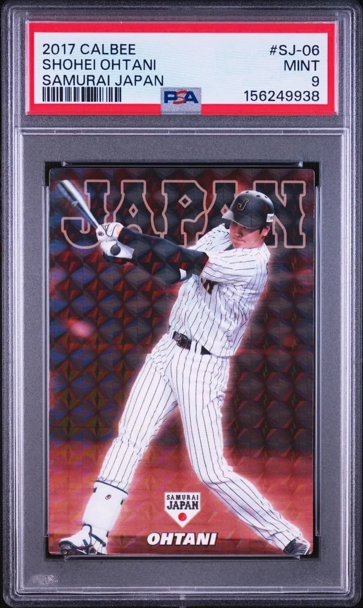 2017 Calbee Samurai Japan Shohei Ohtani; representative same-card artwork; finish, product-edition and individual-copy details may differ; pictured Samurai Japan SJ-06