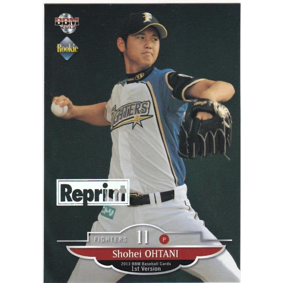 2017 BBM 1st Version Rookie Reprint Shohei Ohtani #R01; representative same-card artwork; finish, product-edition and individual-copy details may differ