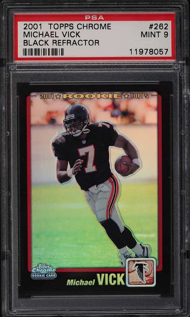 2001 Topps Chrome Black Refractor Michael Vick #262 card front