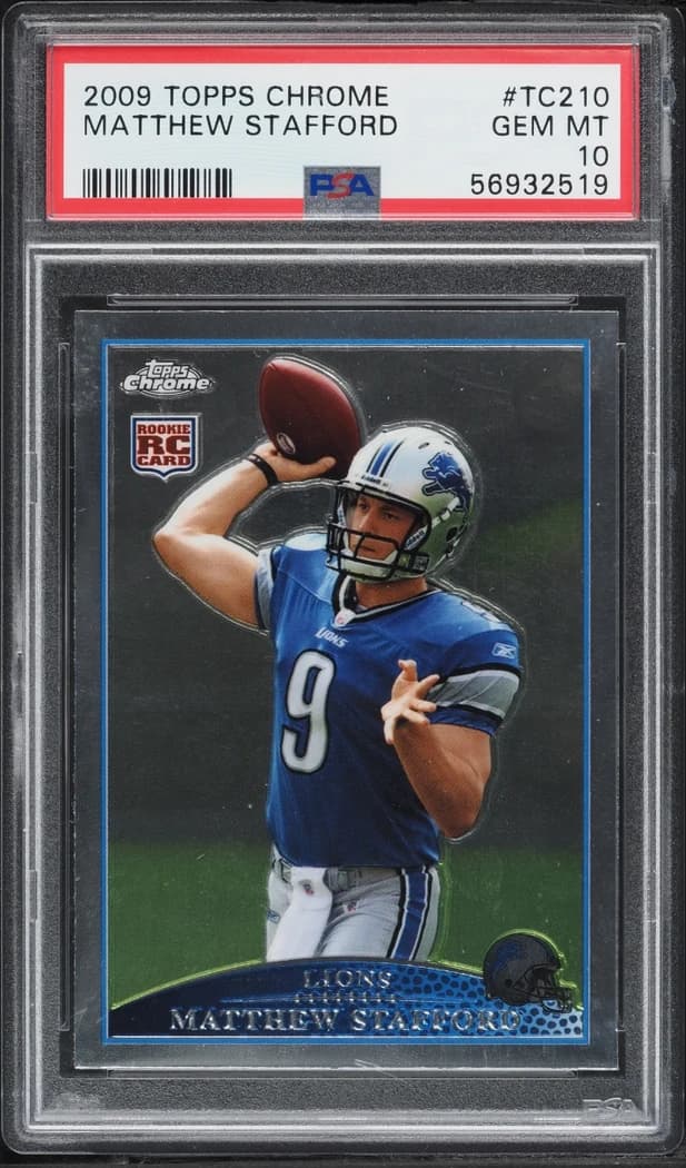 2009 Topps Chrome Matthew Stafford #TC210 card front