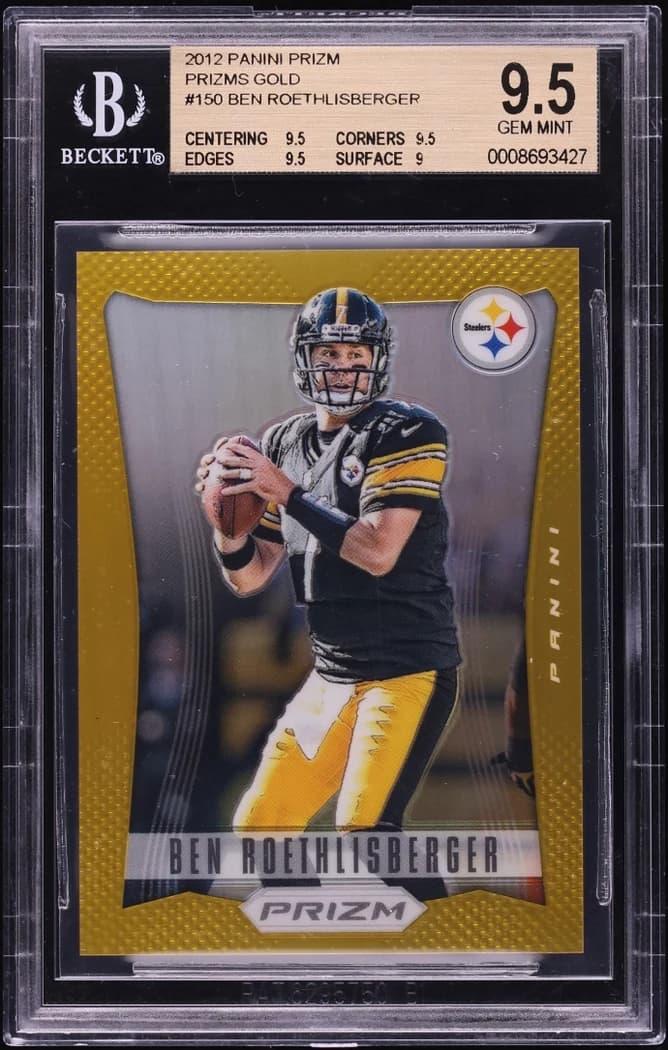 2012 Panini Prizm Gold Prizm Ben Roethlisberger #150 /10 card front