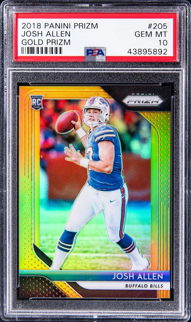 2018 Panini Prizm Gold Prizm Josh Allen #205 /10 card front