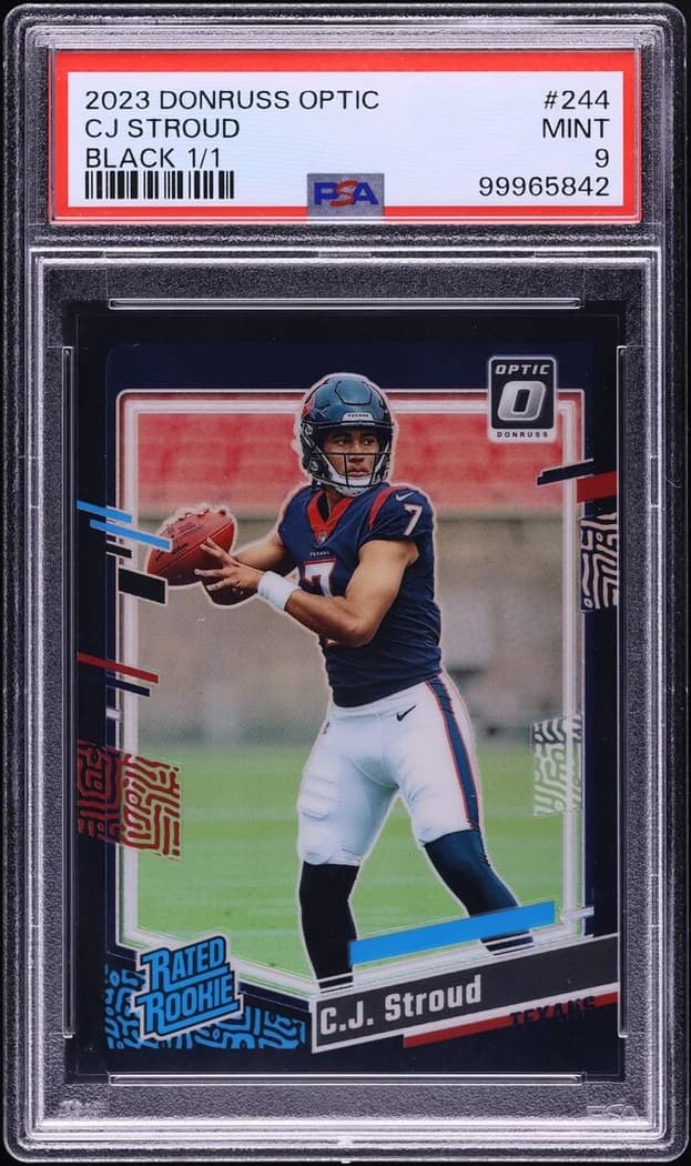 2023 Donruss Optic Rated Rookie Black C.J. Stroud #244 1/1 card front