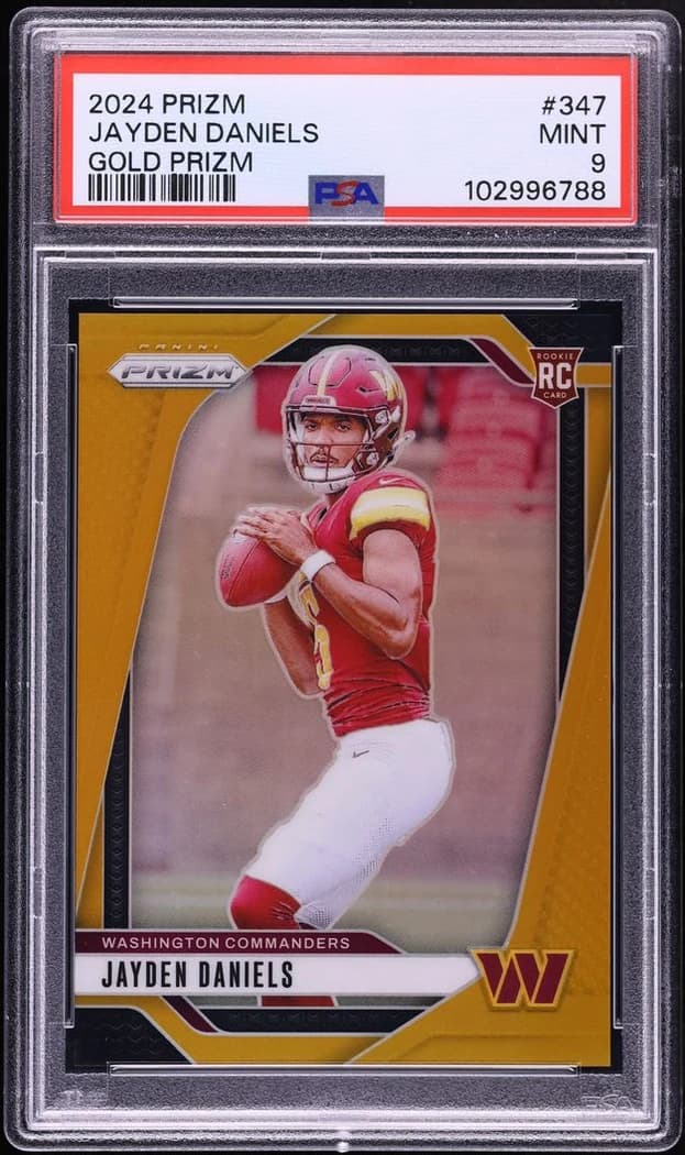 2024 Panini Prizm Gold Jayden Daniels #347 /10 card front