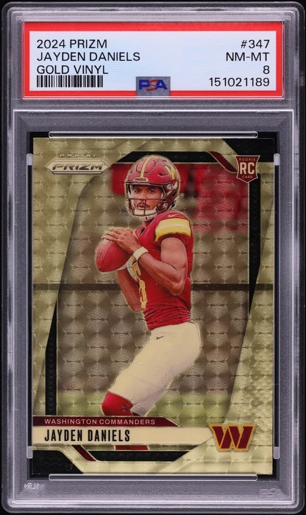 2024 Panini Prizm Gold Vinyl Jayden Daniels #347 /5 card front