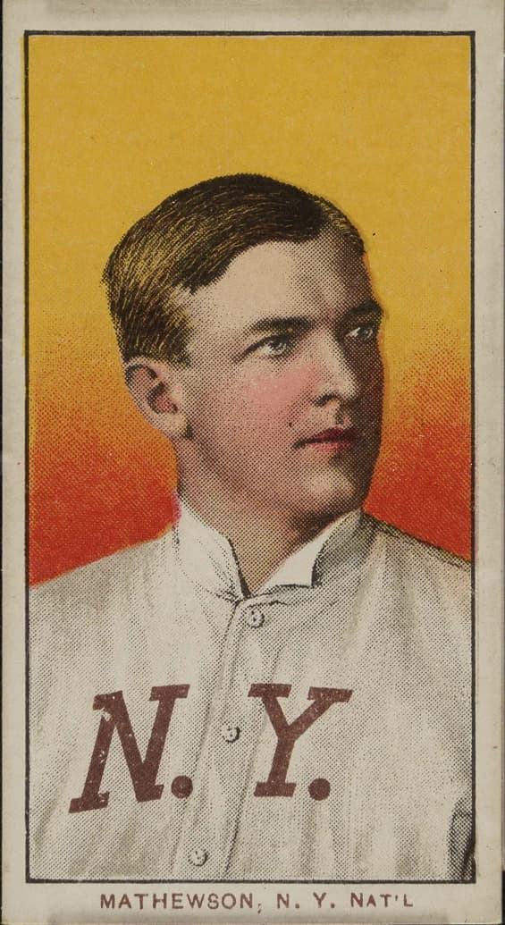 1909-11 T206 White Border Christy Mathewson Portrait card front