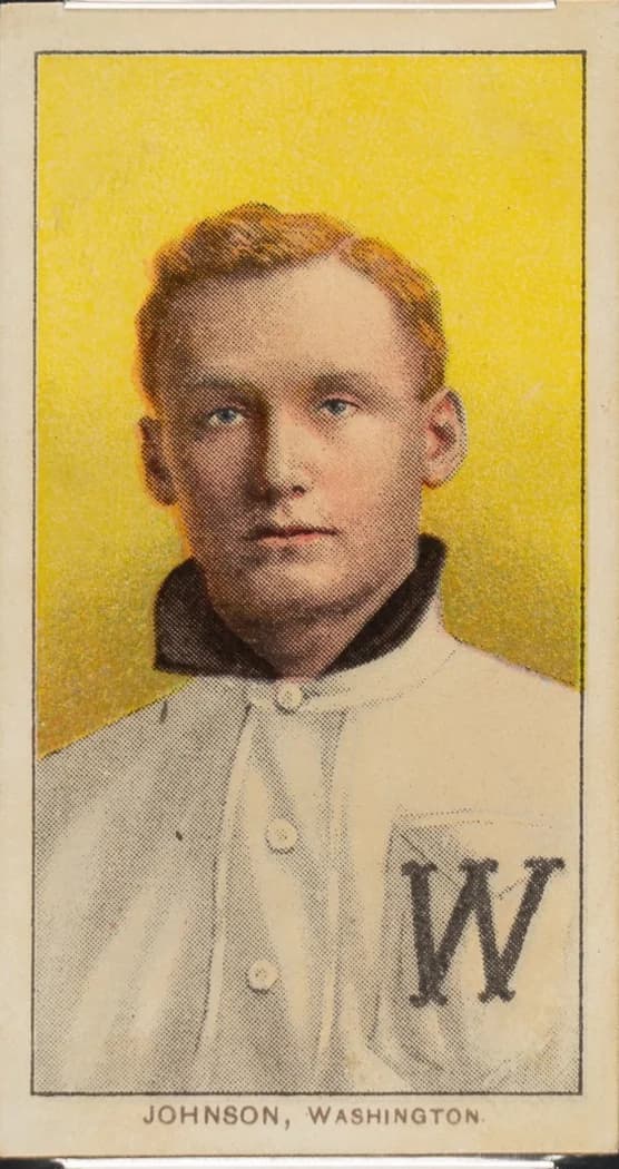 1909-11 T206 White Border Walter Johnson Portrait card front