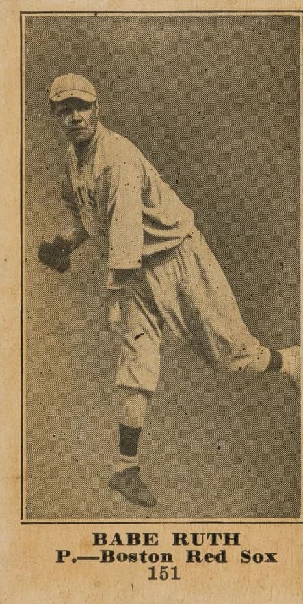 1916 The Sporting News M101-5 Babe Ruth #151 card front