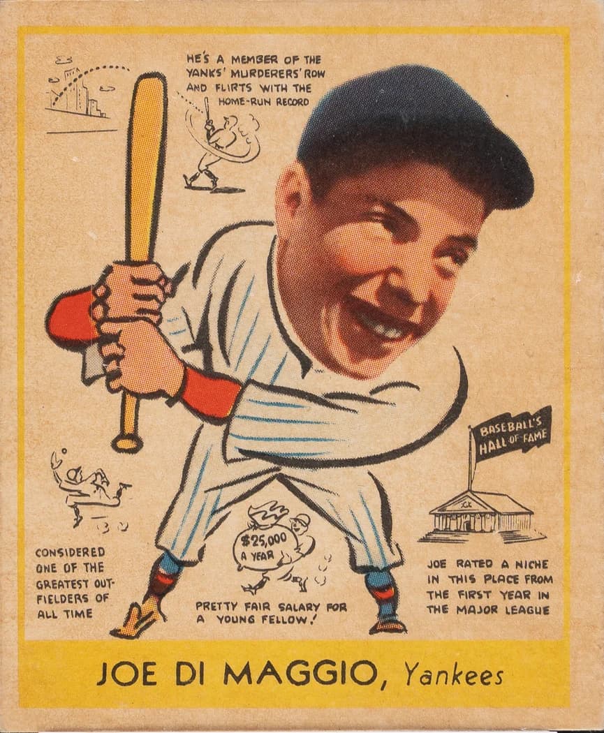 1938 Goudey Heads-Up Joe DiMaggio #274 card front
