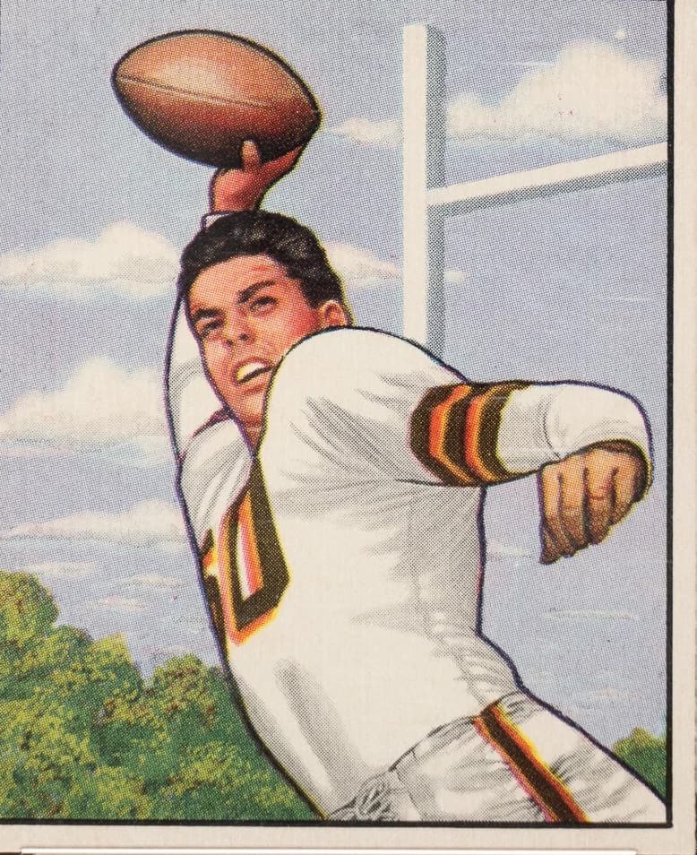 1950 Bowman Otto Graham #45 card front
