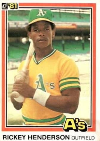 1981 Donruss Rickey Henderson #119 card front