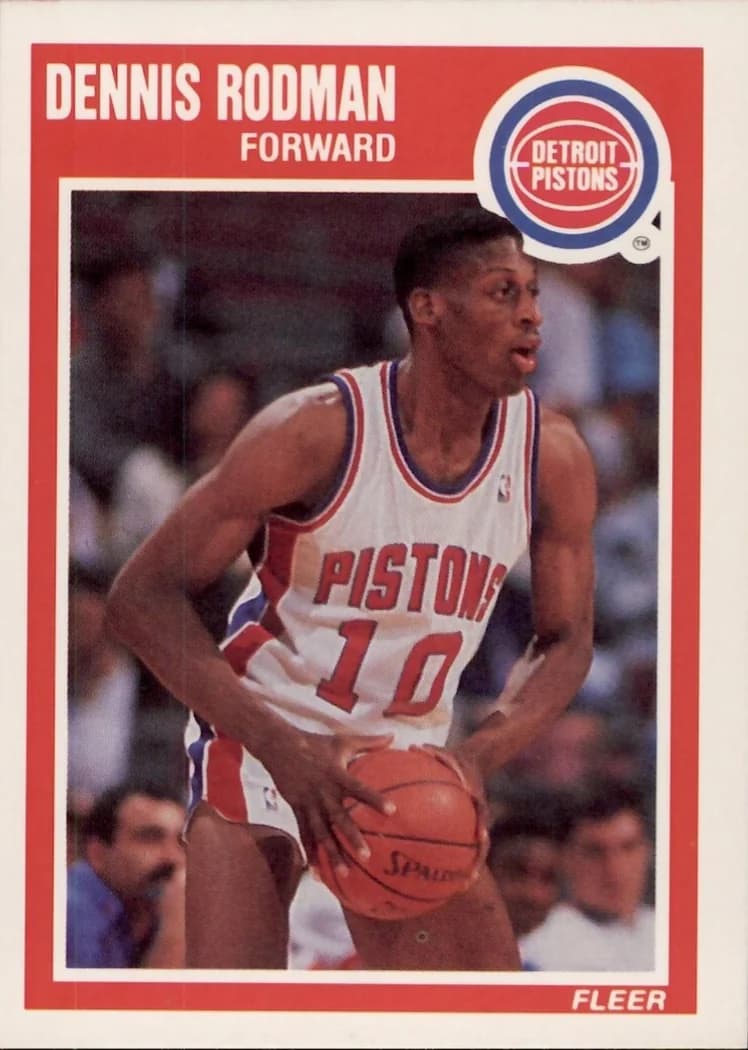 1989-90 Fleer Dennis Rodman #49 card front