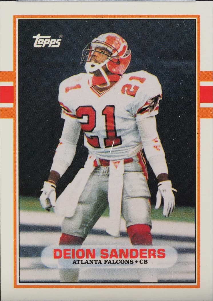 1989 Topps Traded Deion Sanders #30T card front