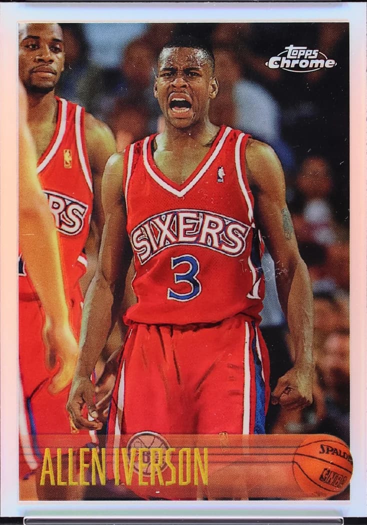 1996-97 Topps Chrome Refractor Allen Iverson #171 card front