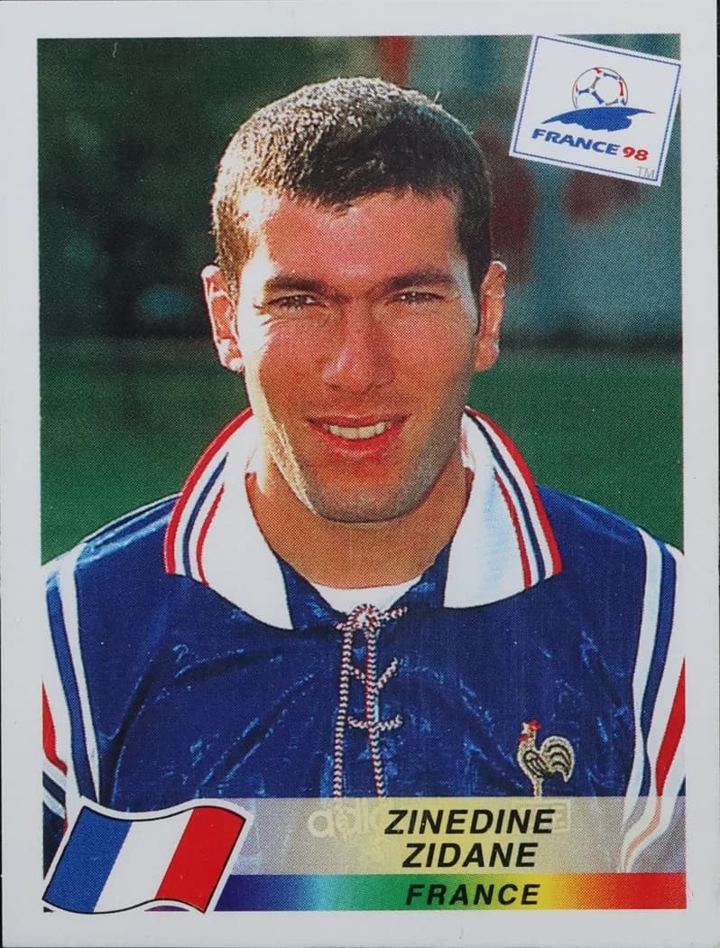 1998 Panini FIFA World Cup France 98 sticker Zinedine Zidane #164 sticker front
