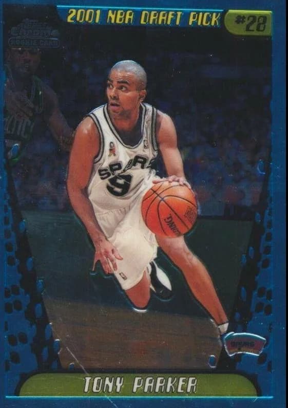 2001-02 Topps Chrome Tony Parker #155 card front