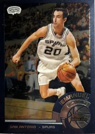 2002-03 Topps Chrome Emanuel Ginobili #124 (Manu Ginóbili) card front