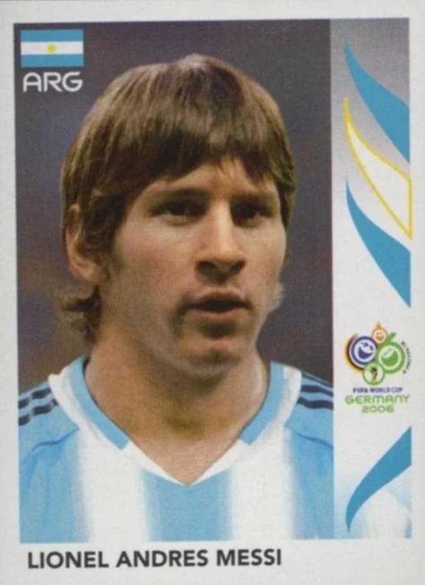 2006 Panini FIFA World Cup Germany sticker Lionel Messi #185 sticker front