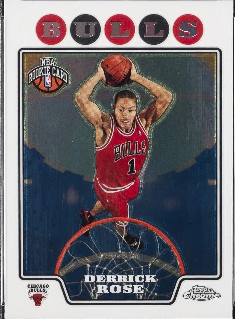 2008-09 Topps Chrome Refractor Derrick Rose #181 card front