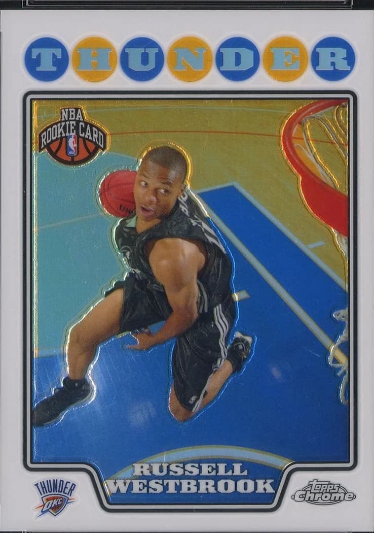 2008-09 Topps Chrome Refractor Russell Westbrook #184 card front