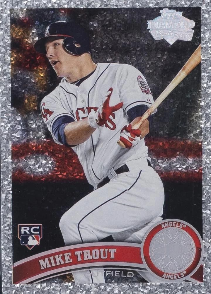 2011 Topps Update Mike Trout #US175 Diamond Anniversary card front