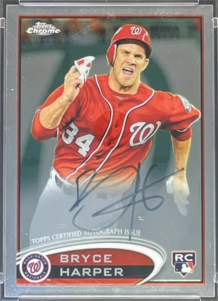 2012 Topps Chrome Bryce Harper Rookie Autograph #BH card front