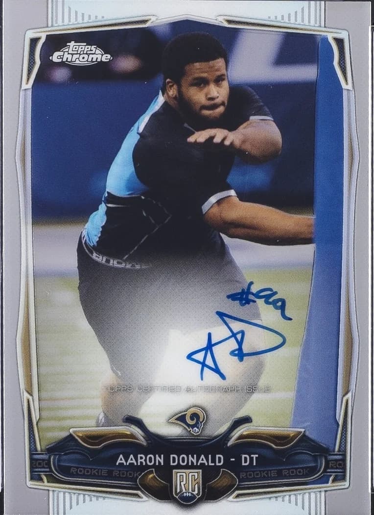 2014 Topps Chrome Aaron Donald Rookie Autograph #175 card front