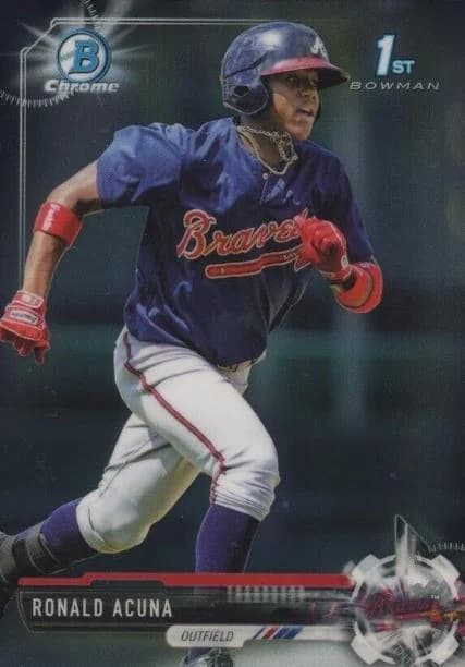 2017 Bowman Chrome Prospects Ronald Acuña Jr. #BCP127 card front