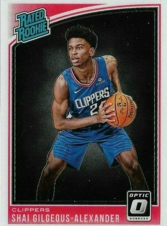 2018-19 Donruss Optic Shai Gilgeous-Alexander Rated Rookie #162 card front