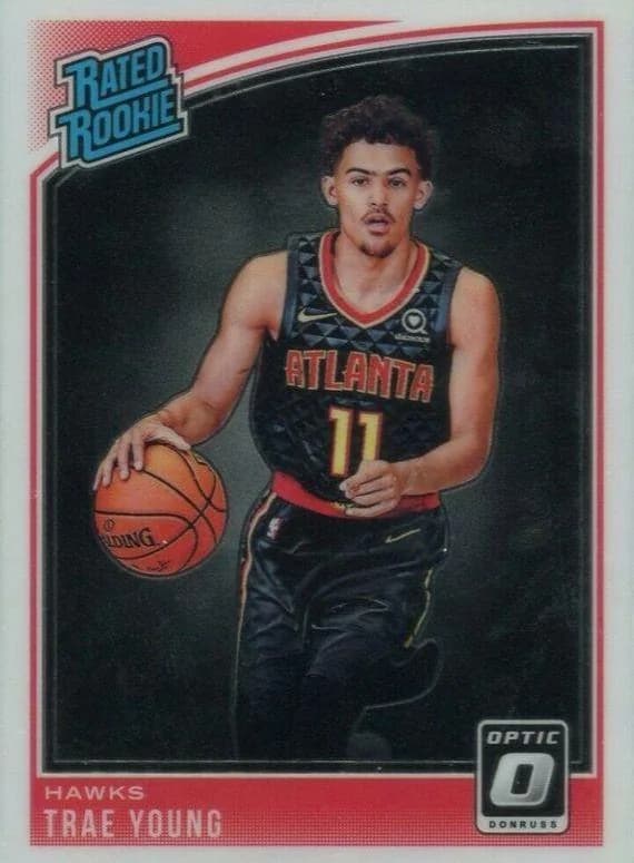 2018-19 Donruss Optic Trae Young Rated Rookie #198 card front