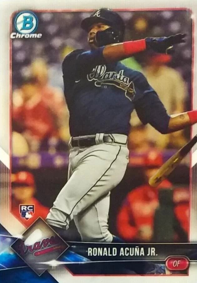 2018 Bowman Chrome Ronald Acuña Jr. #40 card front