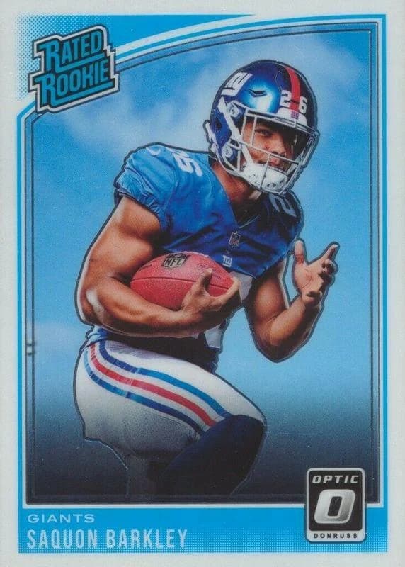 2018 Donruss Optic Saquon Barkley Rated Rookie #156 card front