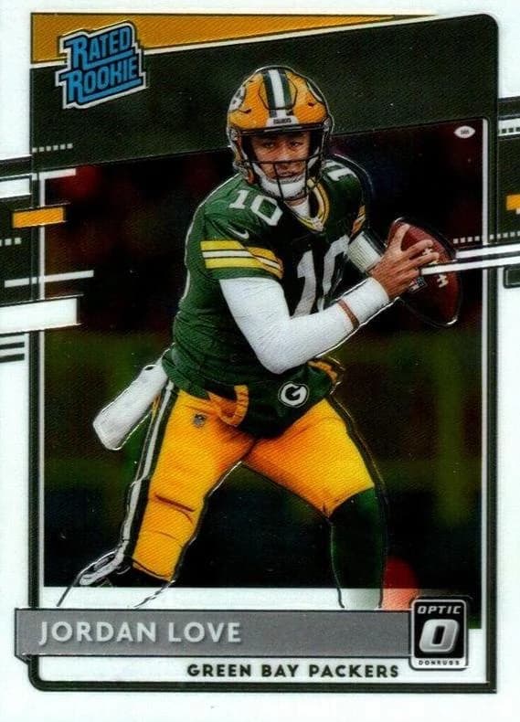 2020 Donruss Optic Jordan Love Rated Rookie #154 card front