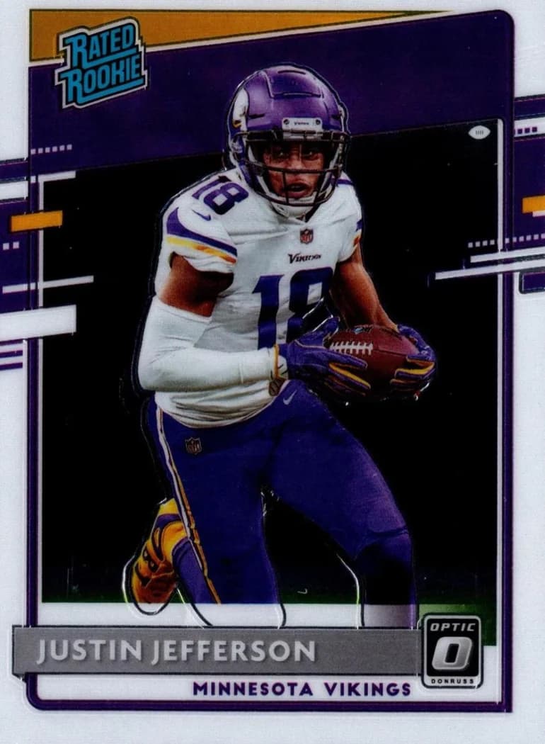 2020 Donruss Optic Justin Jefferson Rated Rookie #163 card front