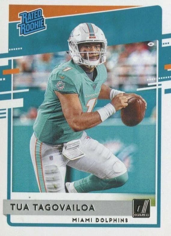 2020 Donruss Tua Tagovailoa Rated Rookie #302 card front