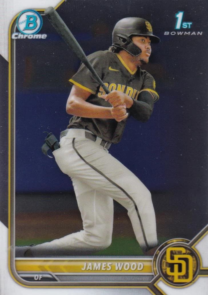 2022 Bowman Chrome Prospects James Wood #BCP-108 card front