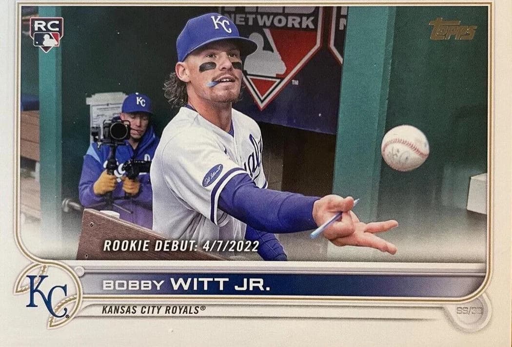 2022 Topps Update Bobby Witt Jr. Rookie Debut #US187 card front