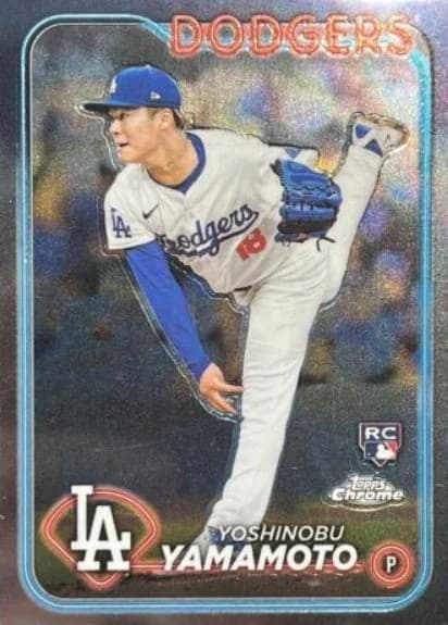 2024 Topps Chrome Yoshinobu Yamamoto #18 card front