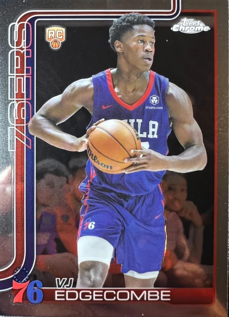 2025-26 Topps Chrome VJ Edgecombe #253 card front