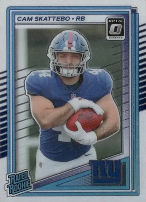 2025 Donruss Optic Cam Skattebo Rated Rookie #228 card front