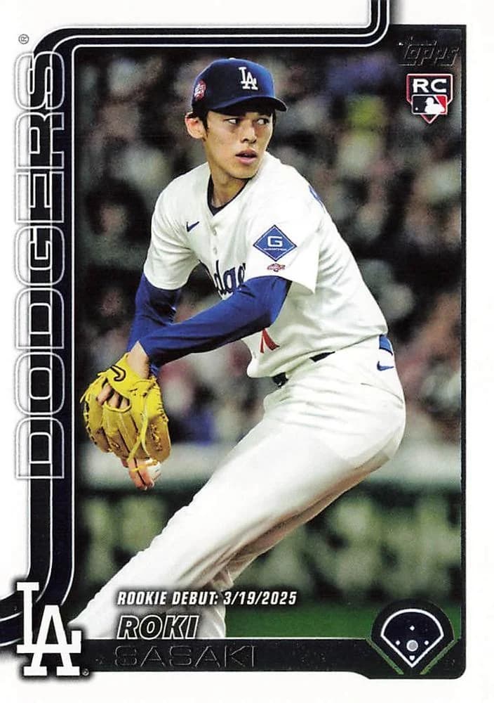 2025 Topps Update Roki Sasaki Rookie Debut #US199 card front