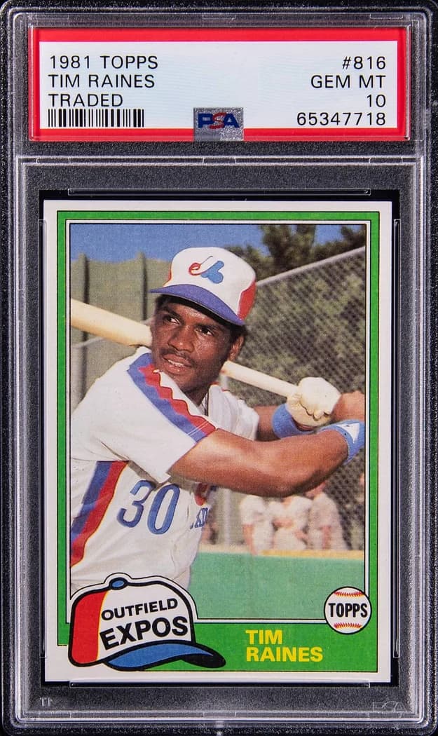 1981 Topps Traded Tim Raines #816 card front